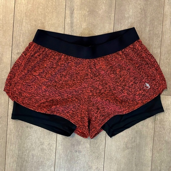 Women’s 2 in 1 Athletic Workout Shorts Activewear Jogging Sz Small - Picture 3 of 10